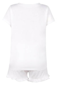 Short Sleeve Ruffled Sleepwear