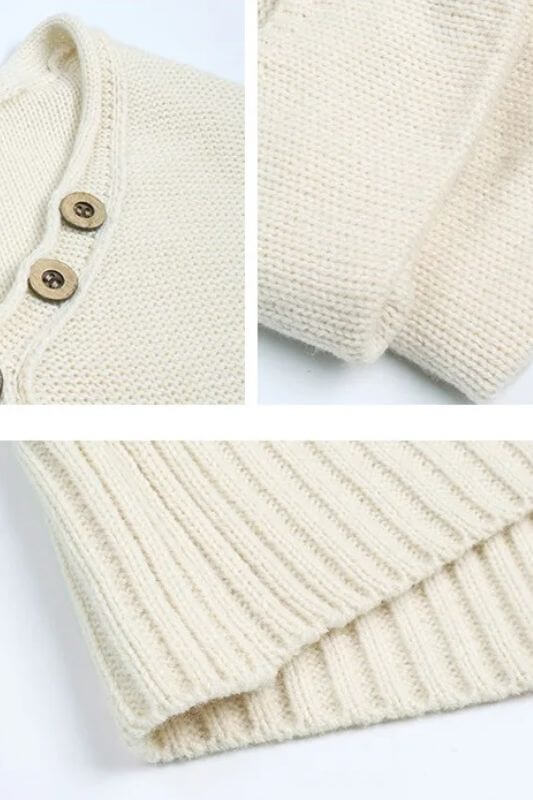 Chunky Knit V-Neck Sweater