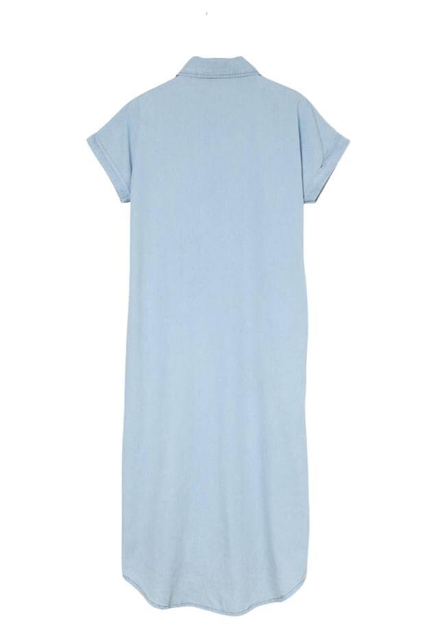 Chambray ButtonUp Midi Dress Jolie Vaughan Mature Women's Online