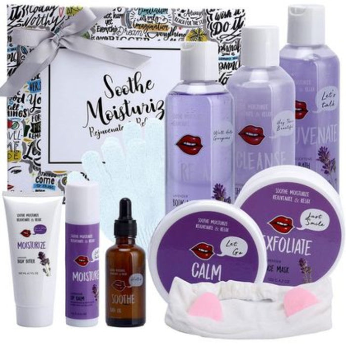 Ten-Piece Lavender Spa Gift Set