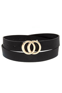 belt, mainly because of its fabulous double-circle buckle. It's perfect for dressing up or down. With a durable cowhide leather feel soft yet durable. red belt-yellow belt-coral belt women's belts