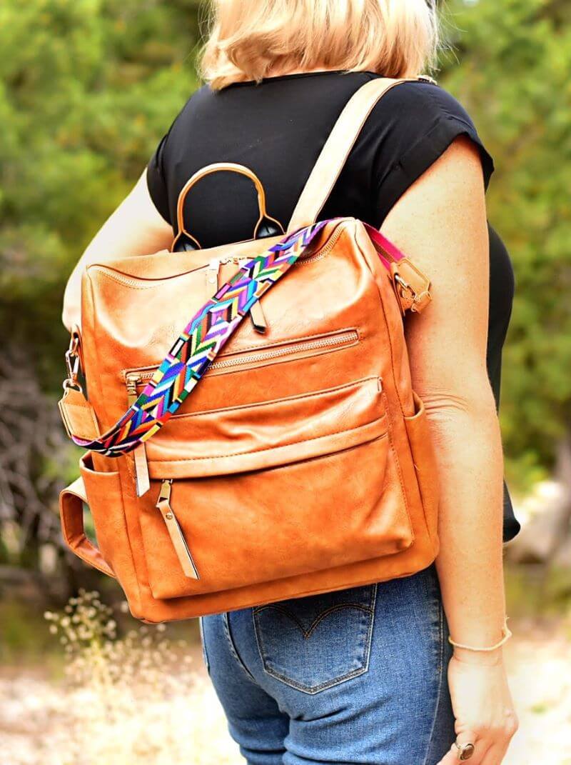 Miztique Congac Mini-Satchel / Crossbody Bag  Crossbody bag, Brown  crossbody bag, Striped handbag