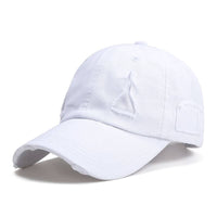 Ponytail Baseball Hat - Ripped Vintage Washed Cotton Cap