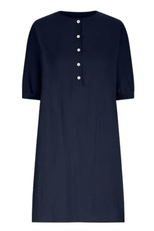 Lantern Sleeve Loose Cotton Linen Pocket Dress Lantern Sleeve Loose Cotton Linen Pocket Dress