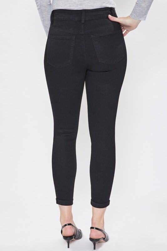 Hide Your Muffin Top Two Button Rolled Cuff Jean