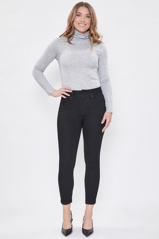 Hide Your Muffin Top Two Button Rolled Cuff Jean