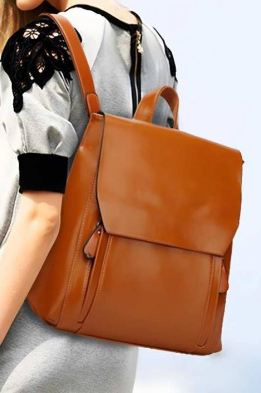 Patent Vegan Leather Backpack Jolie Vaughan Boutique