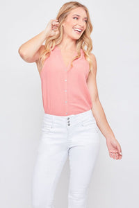 WannaBettaButt Three-Button Skinny Ankle Jean