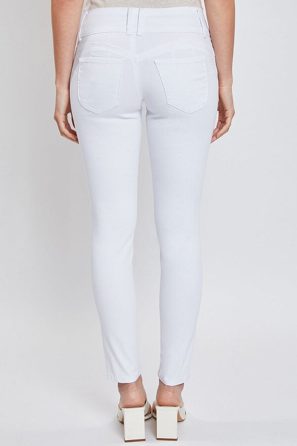 WannaBettaButt Three-Button Skinny Ankle Jean