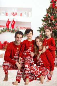 It's a PAJAMA PARTY! Enjoy Christmas-themed pajamas for everyone in the family. Mom, dad, kids, and baby will love these comfy pajama sets.