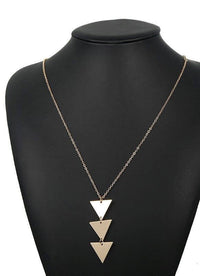 Modern Long Triangle Pendant Necklace