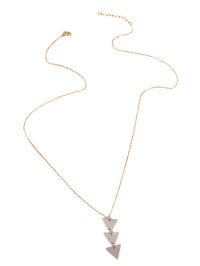 Modern Long Triangle Pendant Necklace