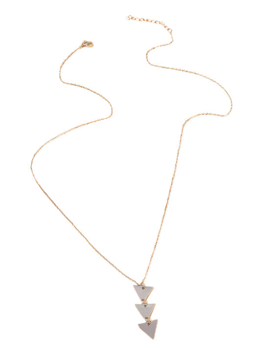 Modern Long Triangle Pendant Necklace