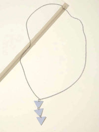 Modern Long Triangle Pendant Necklace