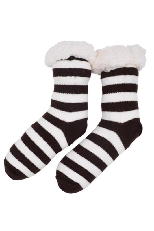 Striped Fleece Lined Plush Socks