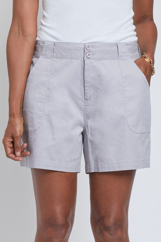 Grey Button Chino Shorts-Women's Shorts-Twill Shorts – Jolie Vaughan Boutique Grey Button Chino Shorts-Women's Shorts-Twill Shorts – Jolie Vaughan Boutique