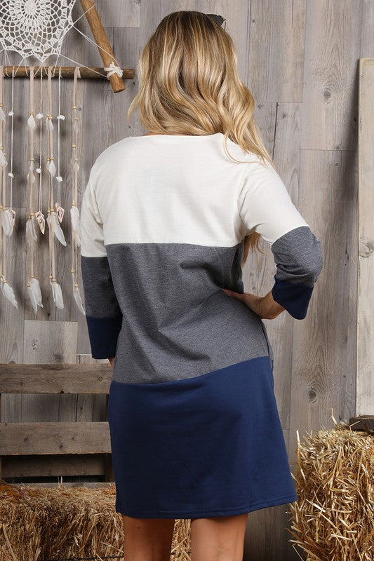 French Terry Tunic Dress with Pockets freeshipping - Mature Women's Clothing Online | Jolie Vaughan Boutique