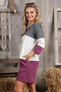 French Terry Tunic Dress with Pockets freeshipping - Mature Women's Clothing Online | Jolie Vaughan Boutique