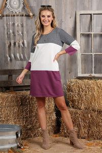 French Terry Tunic Dress with Pockets freeshipping - Mature Women's Clothing Online | Jolie Vaughan Boutique