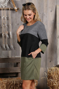 French Terry Tunic Dress with Pockets freeshipping - Mature Women's Clothing Online | Jolie Vaughan Boutique