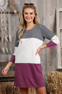French Terry Tunic Dress with Pockets freeshipping - Mature Women's Clothing Online | Jolie Vaughan Boutique