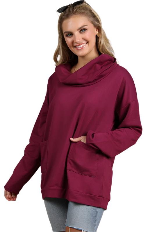 Cowl Neck Tunic with Pockets freeshipping - Mature Women's Clothing Online | Jolie Vaughan Boutique