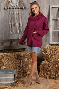 Cowl Neck Tunic with Pockets freeshipping - Mature Women's Clothing Online | Jolie Vaughan Boutique