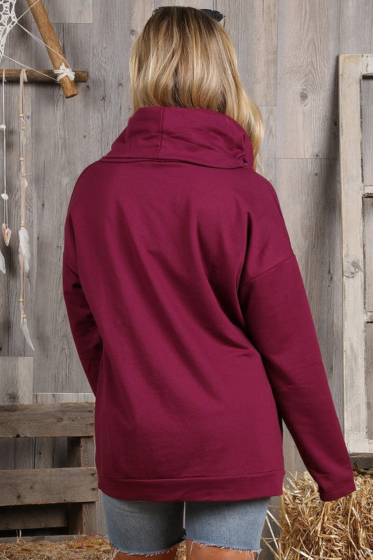 Cowl Neck Tunic with Pockets freeshipping - Mature Women's Clothing Online | Jolie Vaughan Boutique