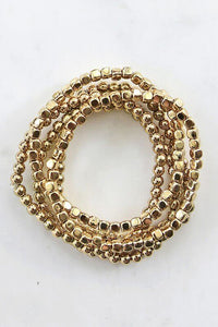 Set of 6 bracelets can be worn together or individually -Perfect for layering with other bracelets