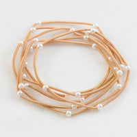 Guitar String Bracelet Set of 6 - Pearls - Jolie Vaughan | Online Clothing Store in Baton Rouge, LA