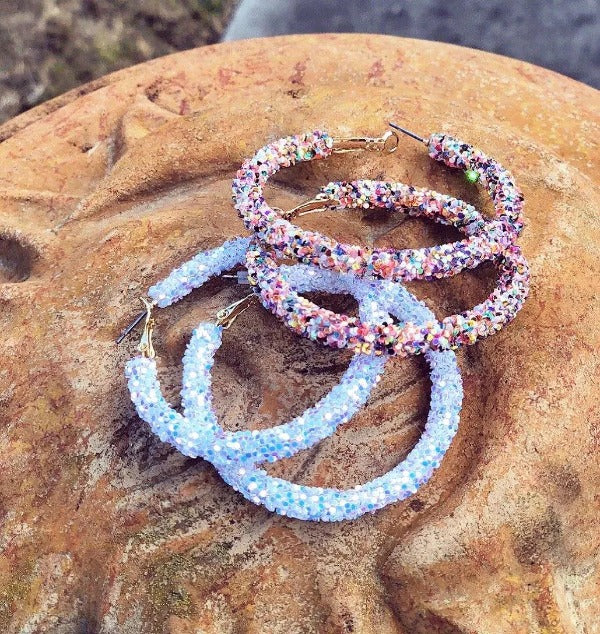 A Beautiful Day Sequin Hoop Earrings Jolie Vaughan | Online Clothing Boutique near Baton Rouge, LA