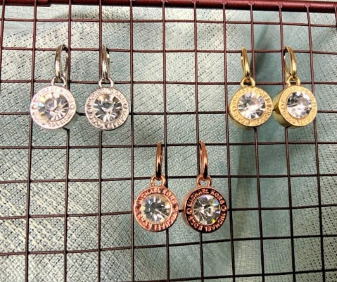 Absolutely Essential Round Stone Detailed Earrings Jolie Vaughan | Online Clothing Boutique near Baton Rouge, LA