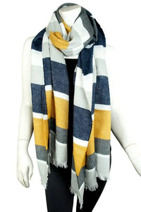 Addison Multicolor Striped Fringe Scarf Jolie Vaughan | Online Clothing Boutique near Baton Rouge, LA