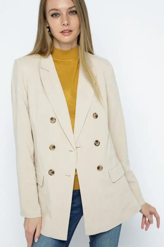 Aliyah Double Breasted Blazer Jacket Jolie Vaughan | Online Clothing Boutique near Baton Rouge, LA
