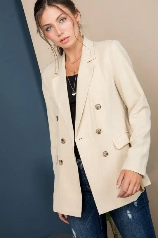 Aliyah Double Breasted Blazer Jacket Jolie Vaughan | Online Clothing Boutique near Baton Rouge, LA