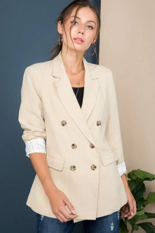 Aliyah Double Breasted Blazer Jacket Jolie Vaughan | Online Clothing Boutique near Baton Rouge, LA