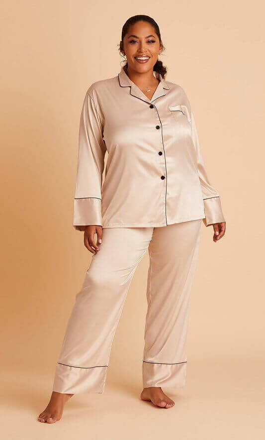 Satin plus sales size pyjamas