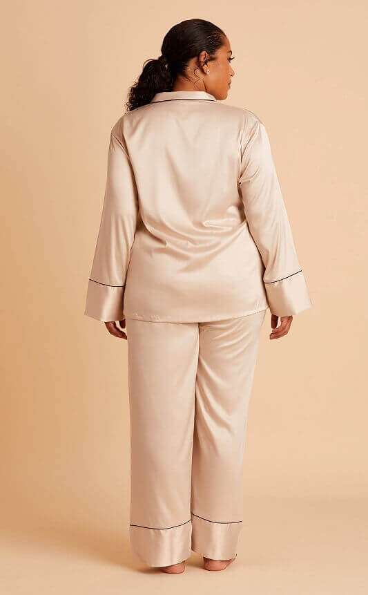 Washable silk pajamas plus size discount