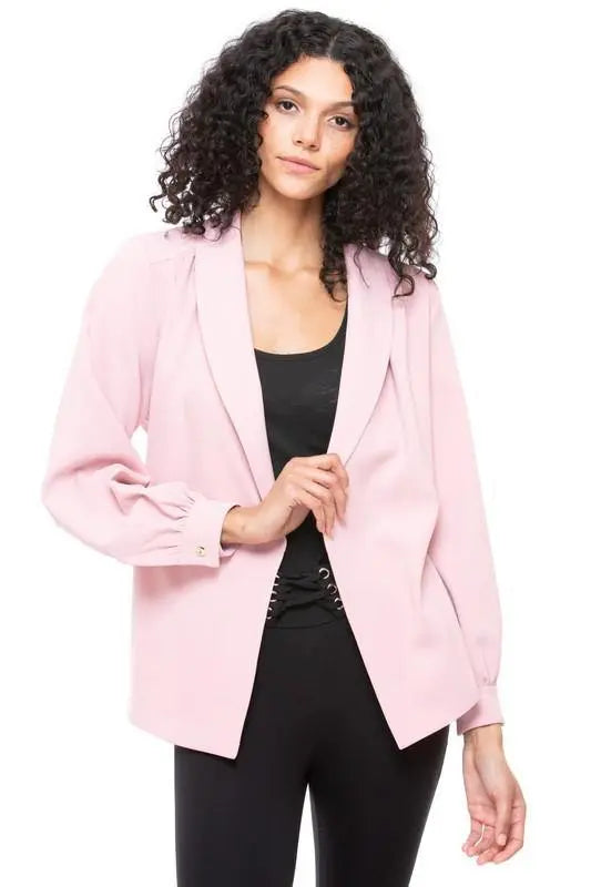 Baby Magic Crepe Lightweight Blazer Jacket Jolie Vaughan | Online Clothing Boutique near Baton Rouge, LA