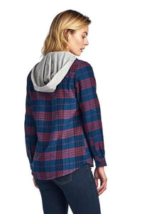 Bailey Flannel Plaid Shirt with Hoodie Jolie Vaughan | Online Clothing Boutique near Baton Rouge, LA