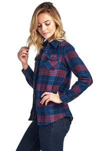 Bailey Flannel Plaid Shirt with Hoodie Jolie Vaughan | Online Clothing Boutique near Baton Rouge, LA