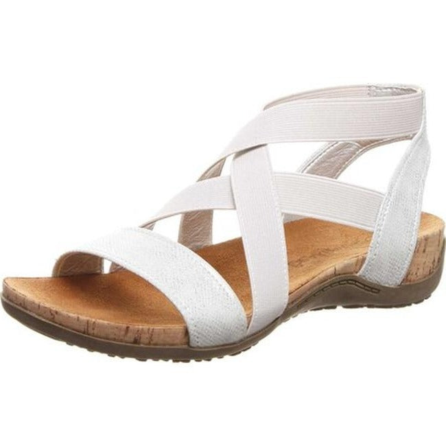 Brea Bearpaw Sandals Silver Womens Casual Shoes Jolie Vaughan