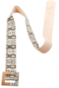 Beige Snake Skin Belt Jolie Vaughan | Online Clothing Boutique near Baton Rouge, LA