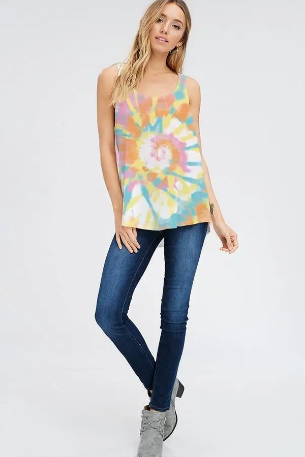 Blow your Mind Tie-Dye Tank by Phil Love Jolie Vaughan | Online Clothing Boutique near Baton Rouge, LA