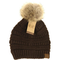 CC Beanie Fur Pom-Pom Beanie Jolie Vaughan | Online Clothing Boutique near Baton Rouge, LA