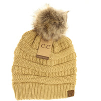 CC Beanie Fur Pom-Pom Beanie Jolie Vaughan | Online Clothing Boutique near Baton Rouge, LA