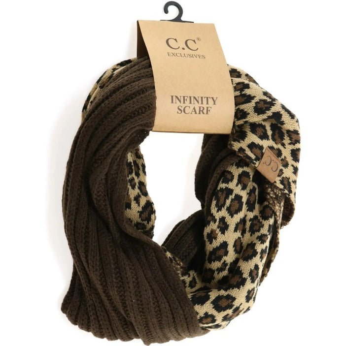 CC Beanie Ribbed Knit Leopard Print Infinity Scarf Jolie Vaughan | Online Clothing Boutique near Baton Rouge, LA