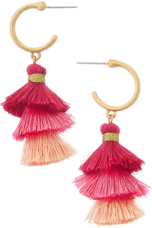 Color Me Pretty Pom Earrings Jolie Vaughan | Online Clothing Boutique near Baton Rouge, LA