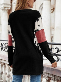 Contrast Print Dolman Sweater Jolie Vaughan | Online Clothing Boutique near Baton Rouge, LA