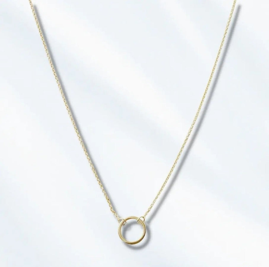 Dainty Geometric Circle Necklace Jolie Vaughan | Online Clothing Boutique near Baton Rouge, LA